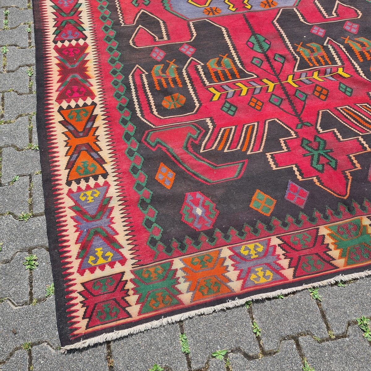 Turkish Kilim rug 1960s 1970s 205x360cm