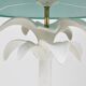 Lampe de table en faux bambou arbre de palmier blanc Tommaso Barbi, Italie, années 1970
