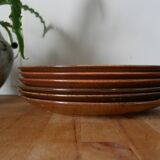 Lot of 6 plates "handmade" in Niderviller earthenware