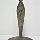 Lampe art déco bronze patine gris argent