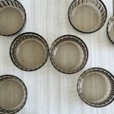 10 ramequins en verre fumé