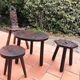 Living room wood feet tripod 70s