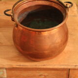 Hammered copper cauldron