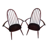 2 Ercol Quaker-style armchairs