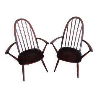 2 Ercol Quaker-style armchairs
