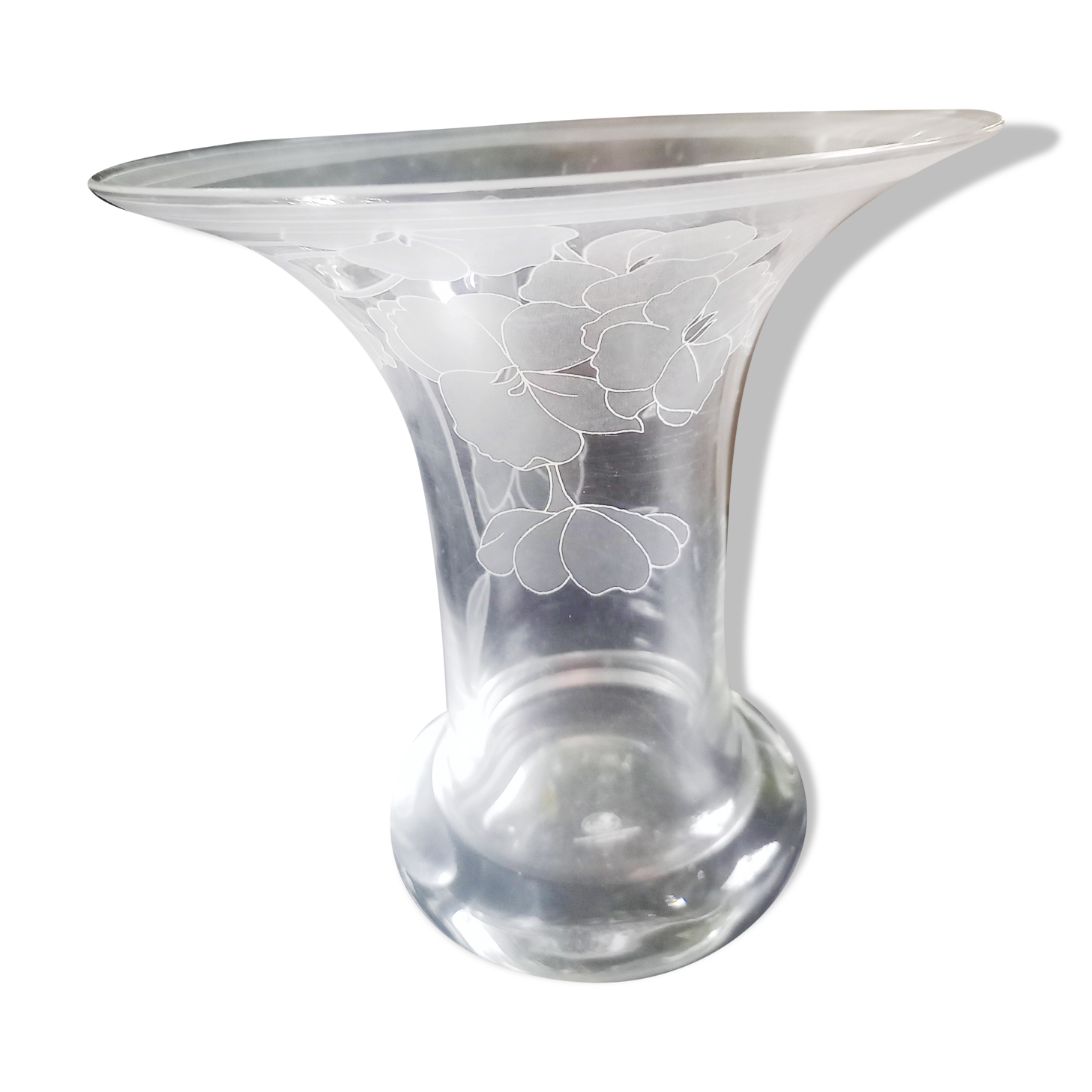 Leonard vase for Hutschenreuther in vintage glass