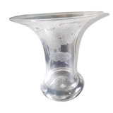 Vase vintage en verre Léonard pour Hutschenreuther