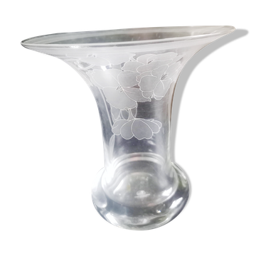 Leonard vase for Hutschenreuther in vintage glass