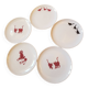 Set of 5 vintage dessert plates from Lunéville.