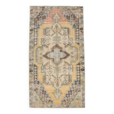 Yellow & Brown Oriental Vintage Rug, 125x230Cm