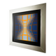 Victor Vasarely, optical composition, circa 1970s, offset print, framed