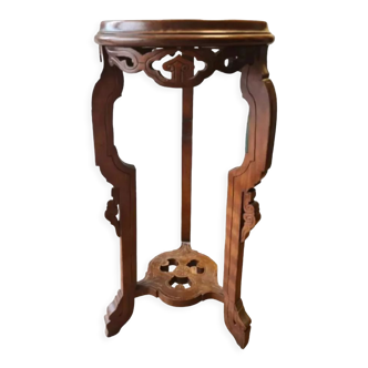 Side table carved wooden table