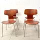 Series of 4 chairs Hammer Model 3103 , Arne Jacobsen, Fritz Hansen 1971
