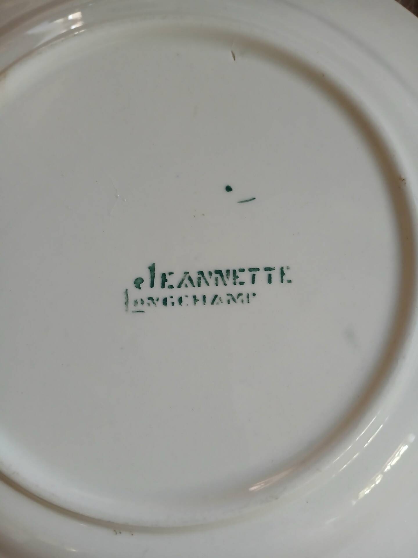 5 antique Longchamp dinner plates