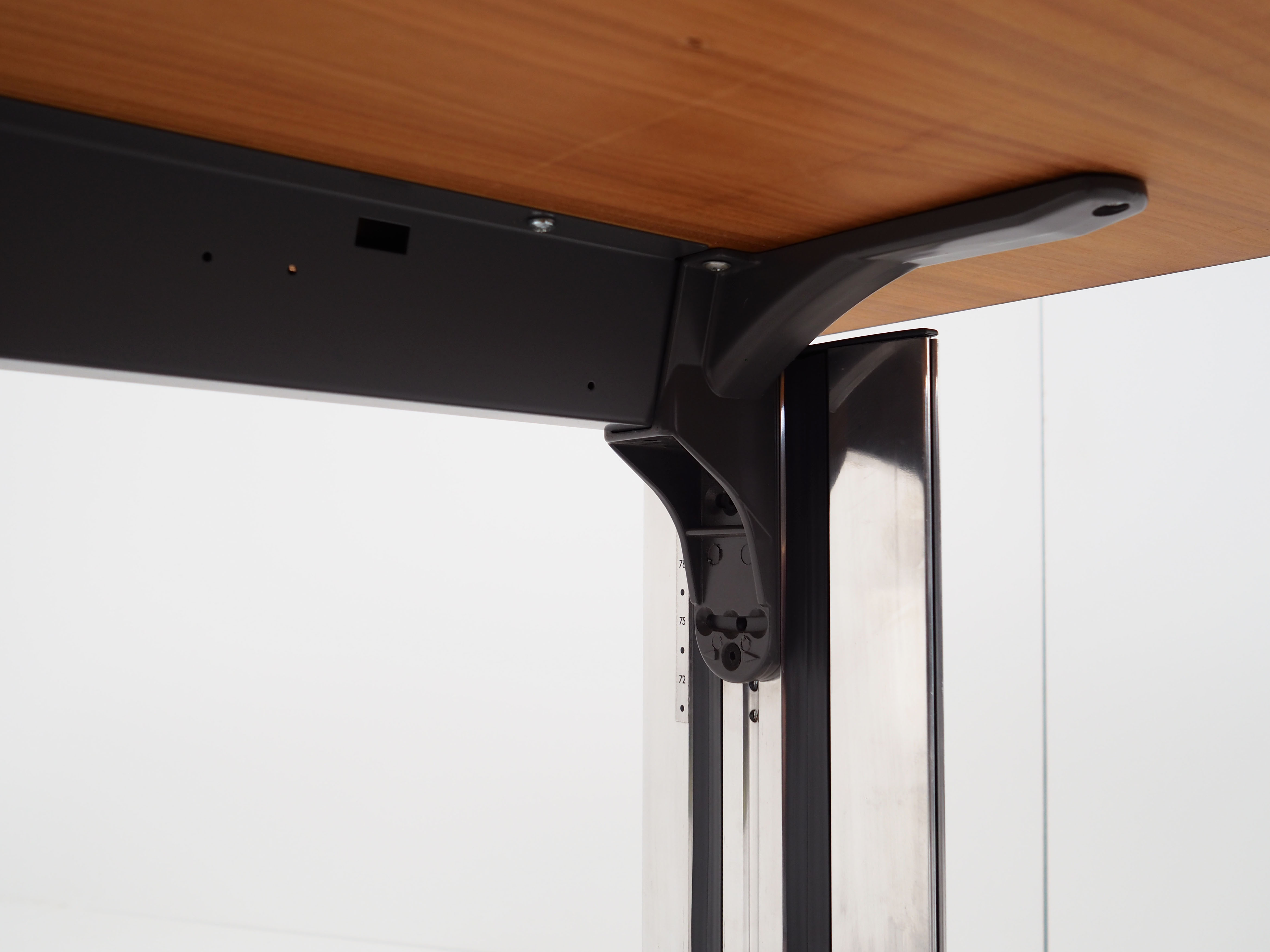 Desk, chrome construction, rosewood top, Scandinavian design