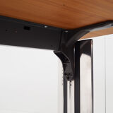 Desk, chrome construction, rosewood top, Scandinavian design