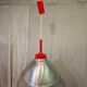 80s brushed aluminum pendant light