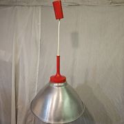 80s brushed aluminum pendant light
