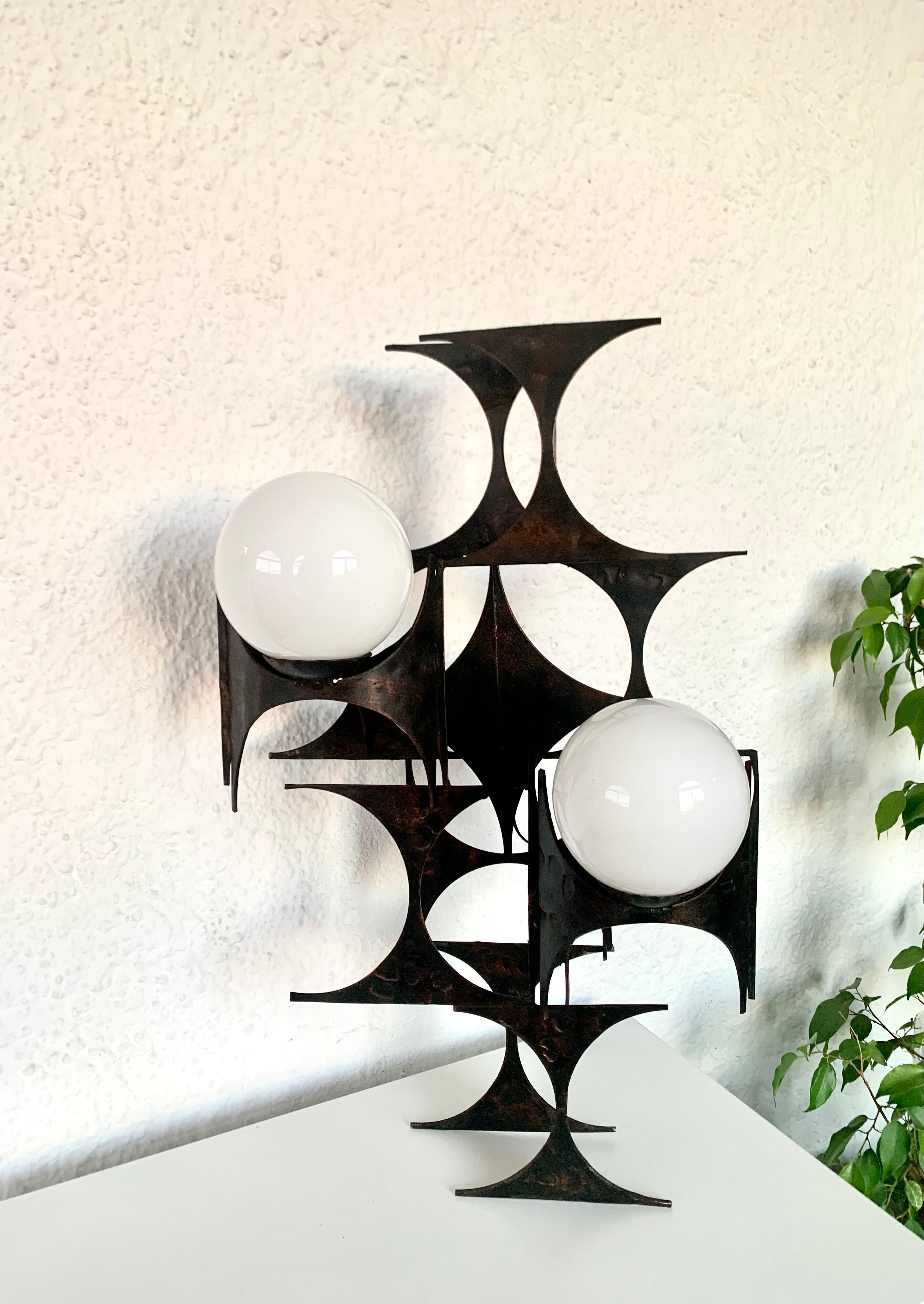 Paire d'appliques brutalistes par marc weinstein, 1960s