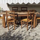 6 straw chairs in the style of the Georges Robert