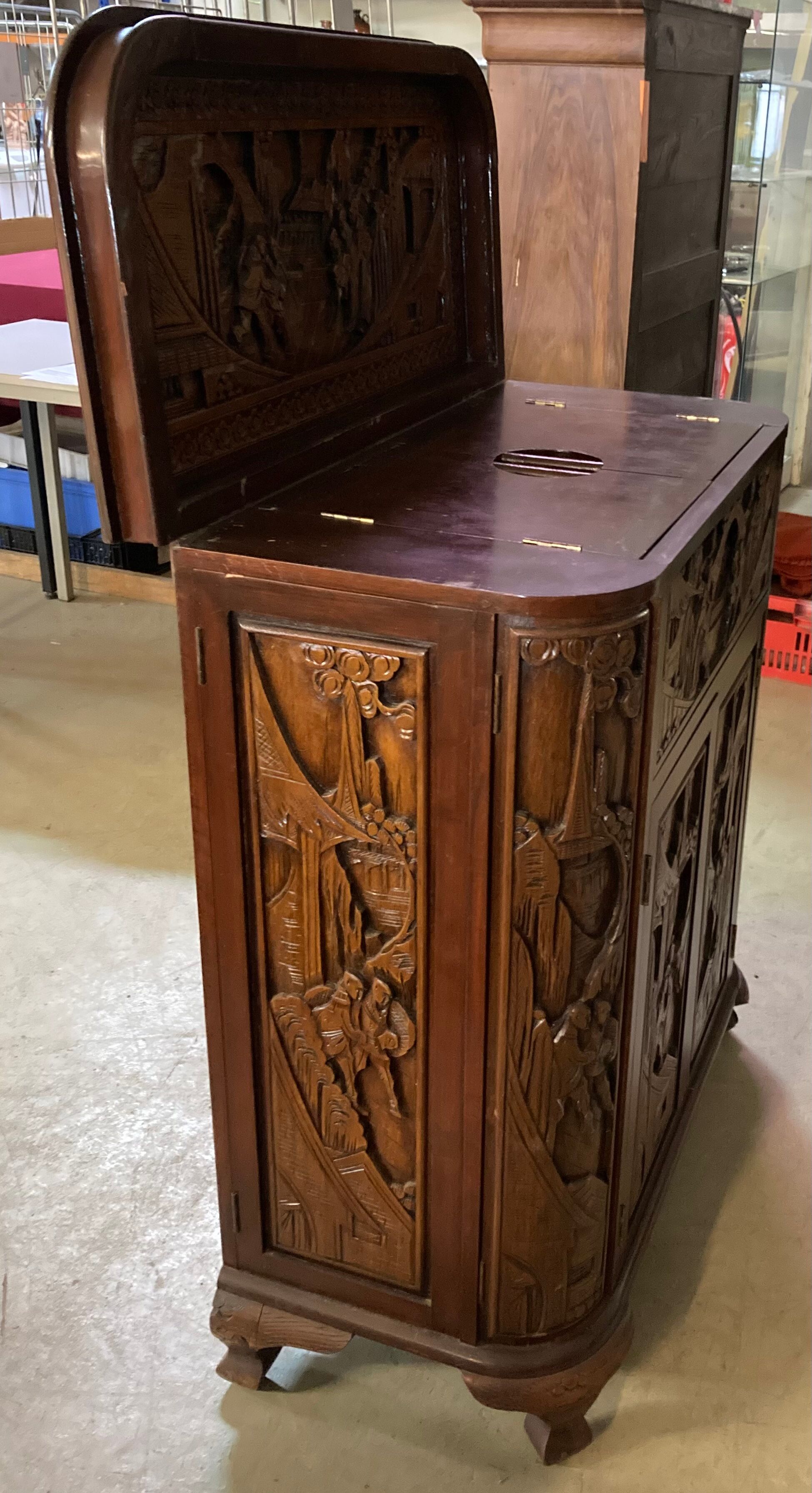 Bar origin Asia fully carved