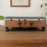 Old hot water bottle foot rest, heater
