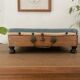 Old hot water bottle foot rest, heater