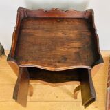 St Louis XV bedside table, 19th century, in solid walnut