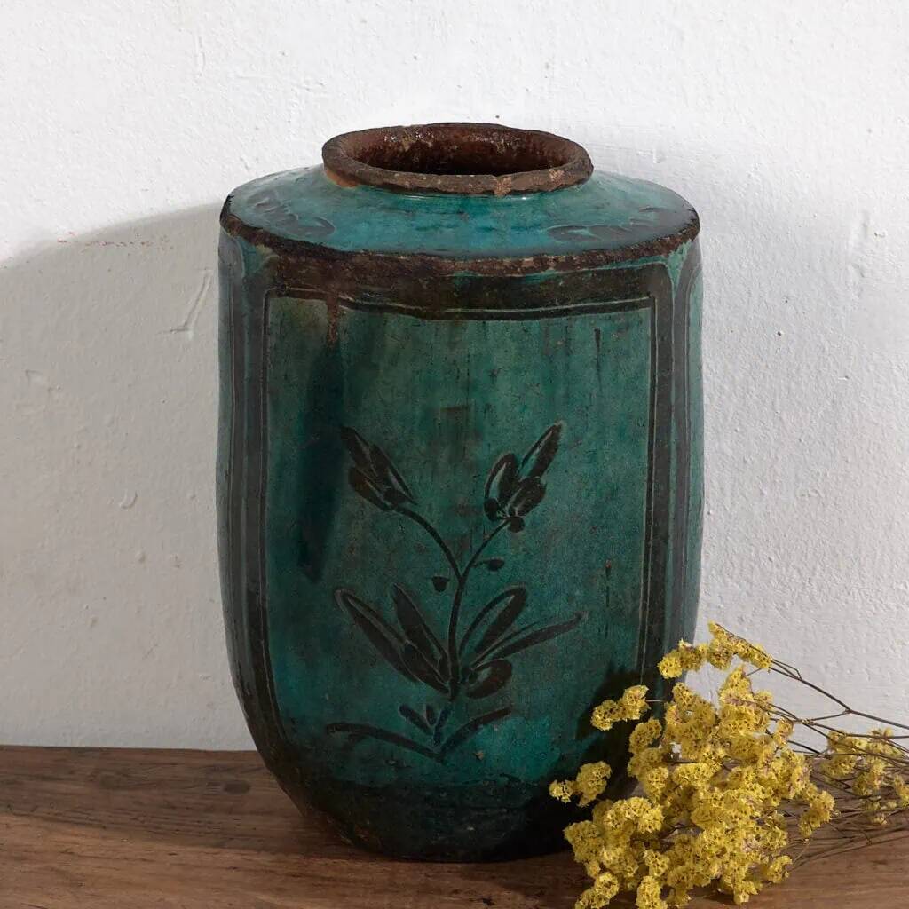 Ancient green jade vase (circa 1820) #31