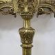 Console in brass and pink alabaster