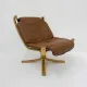 Falcon leather lounge chair by Sigurd Ressel for Vatne Møbler, 1970s