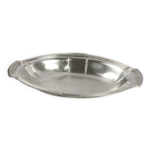 Corbeille ovale de service en métal argenté Orbrille – Art Déco, années 30