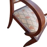 Paire de fauteuils bridge en bois et tissu, 1940