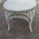 White wicker side table in Victorian style