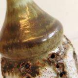 Danish ceramic table lamp, with perforated base and beautiful glaze.