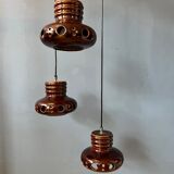 Ceramic pendant lamp West Germany Cascade