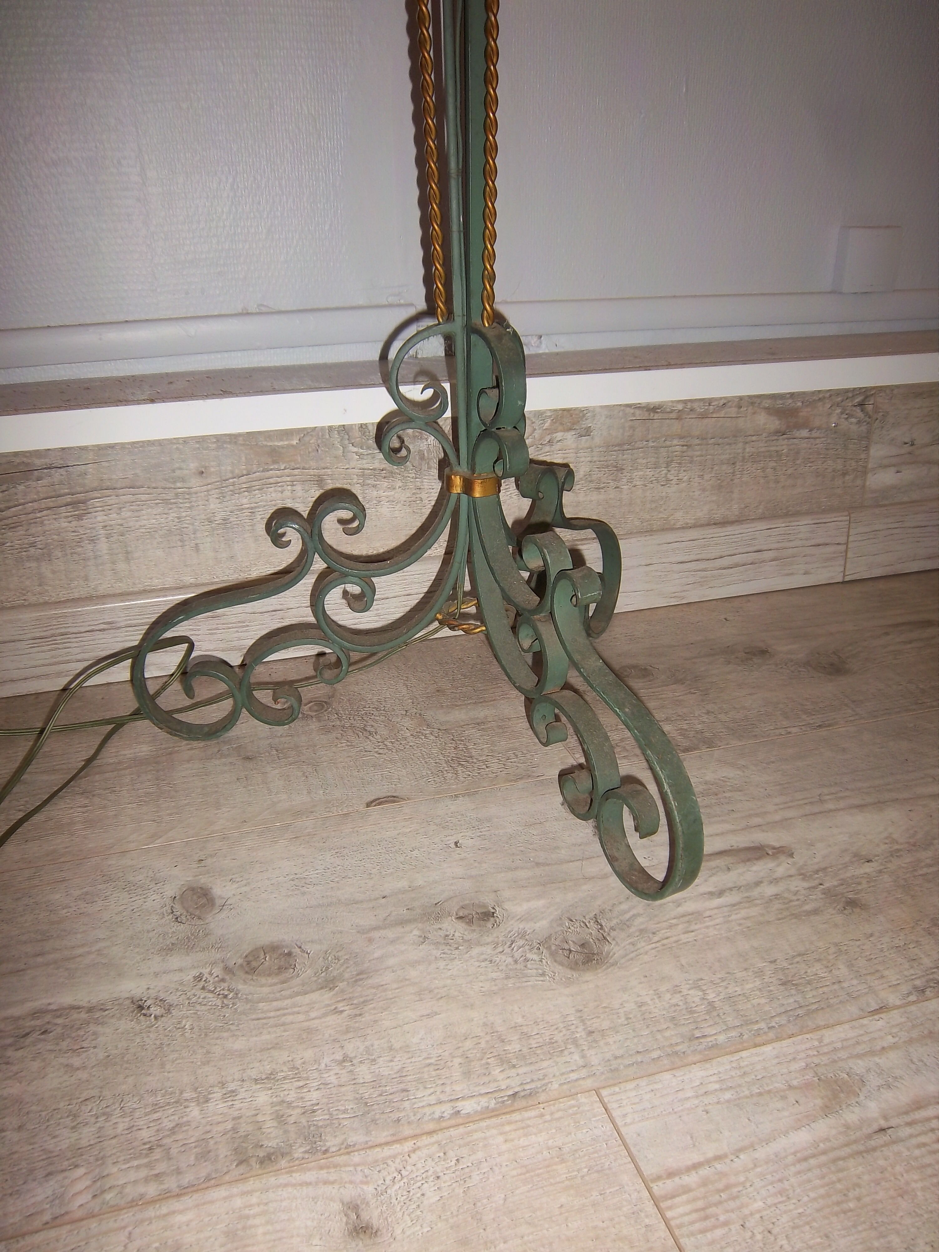 Floor lamp 1950 iron frog