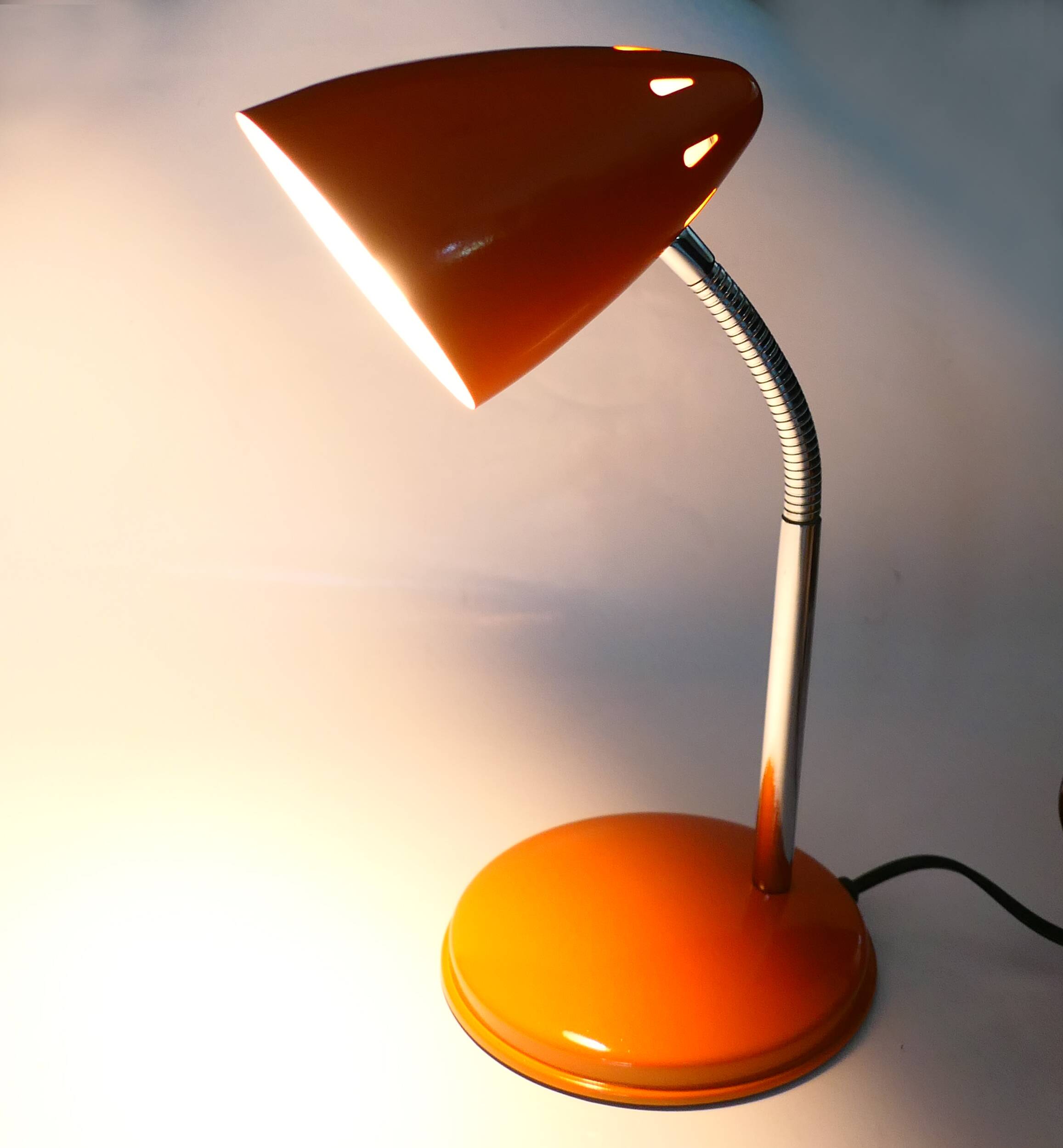 Lampe de bureau orange vintage années 70-80's