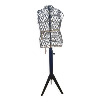 Mannequin de couture en fer années 60 sur pied réglable