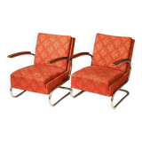 Functionalist Upholstered Armchair by Mücke-Melder | 1930s, Czechoslovakia