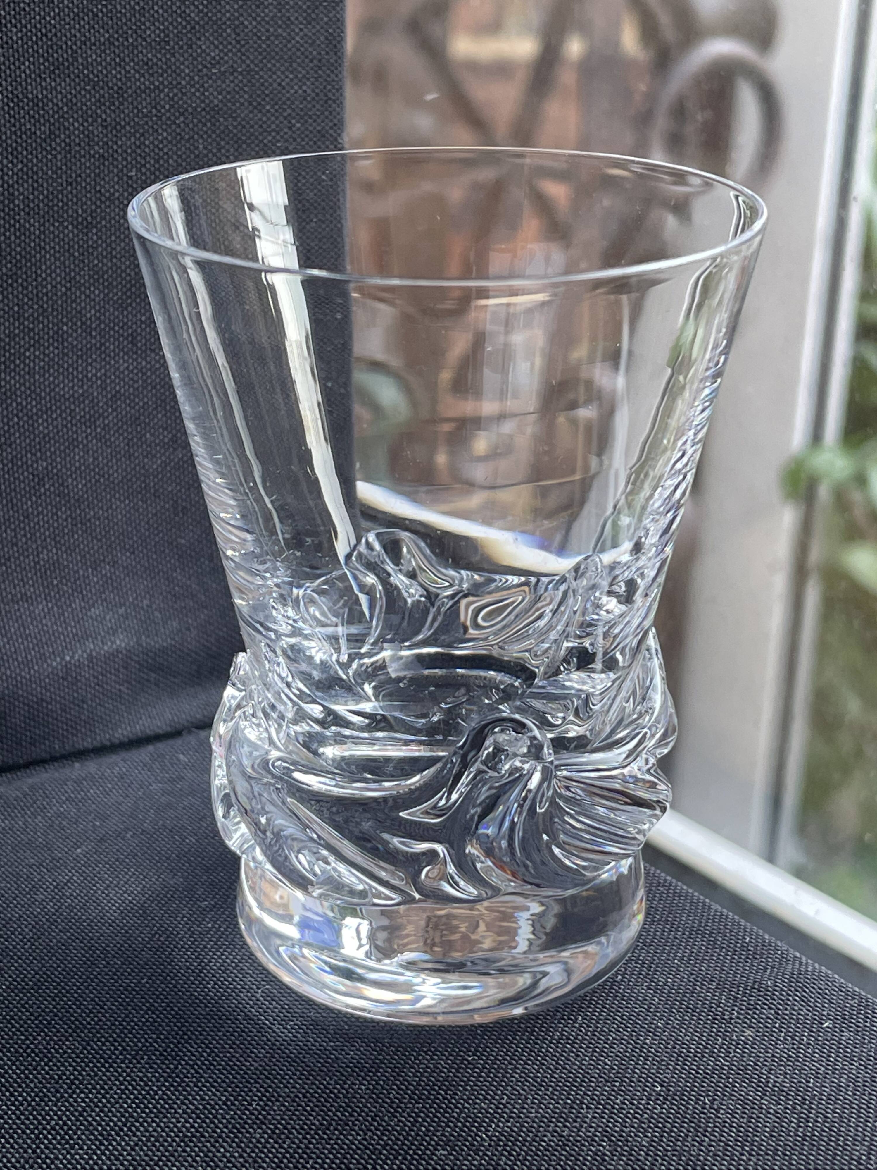 6 Daum Sorcy signed wine glasses