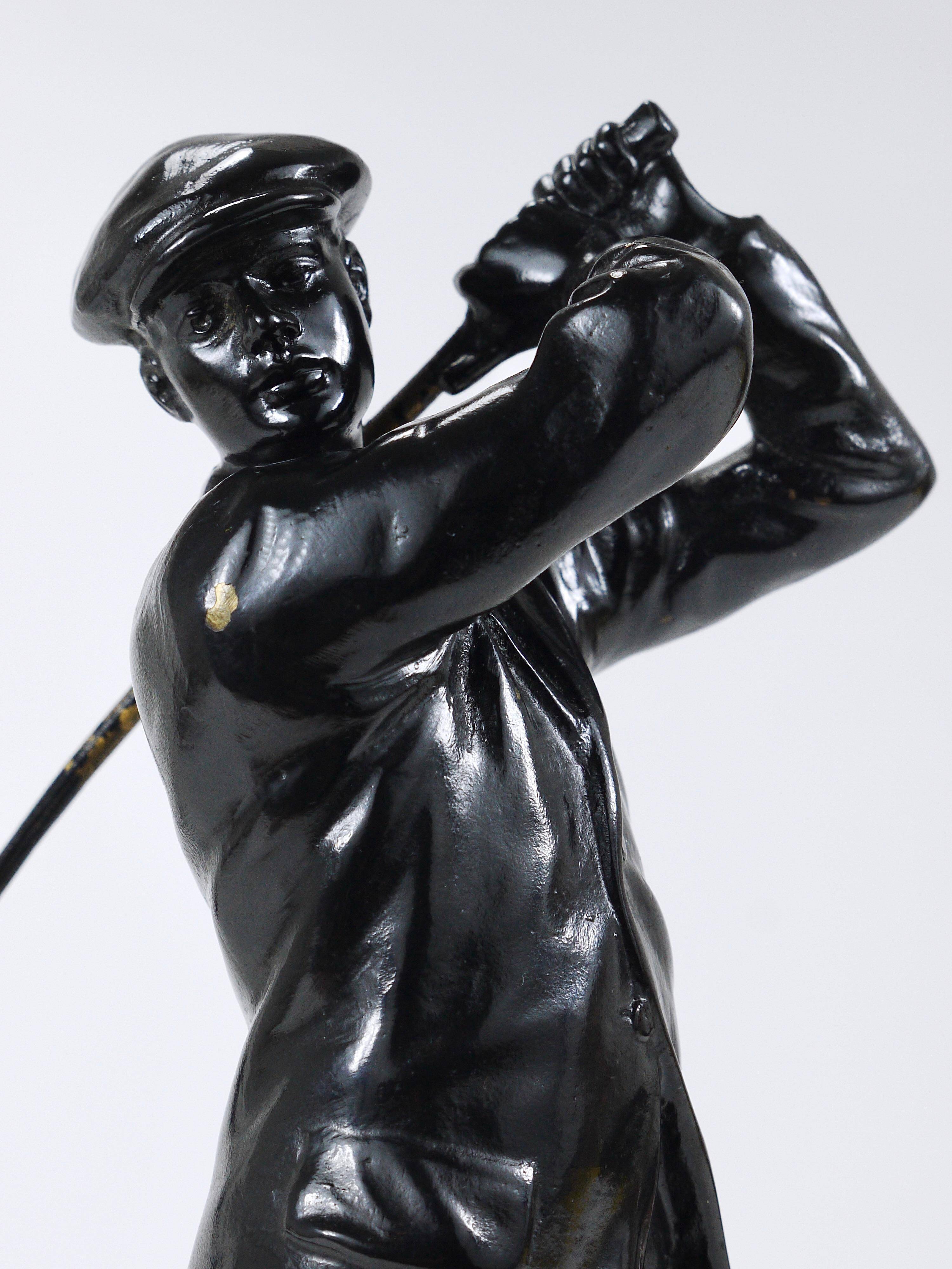 Bronze statue of the golfer Harry Vardon from the 1920s, Richard Thuss, Argentor Vienna.