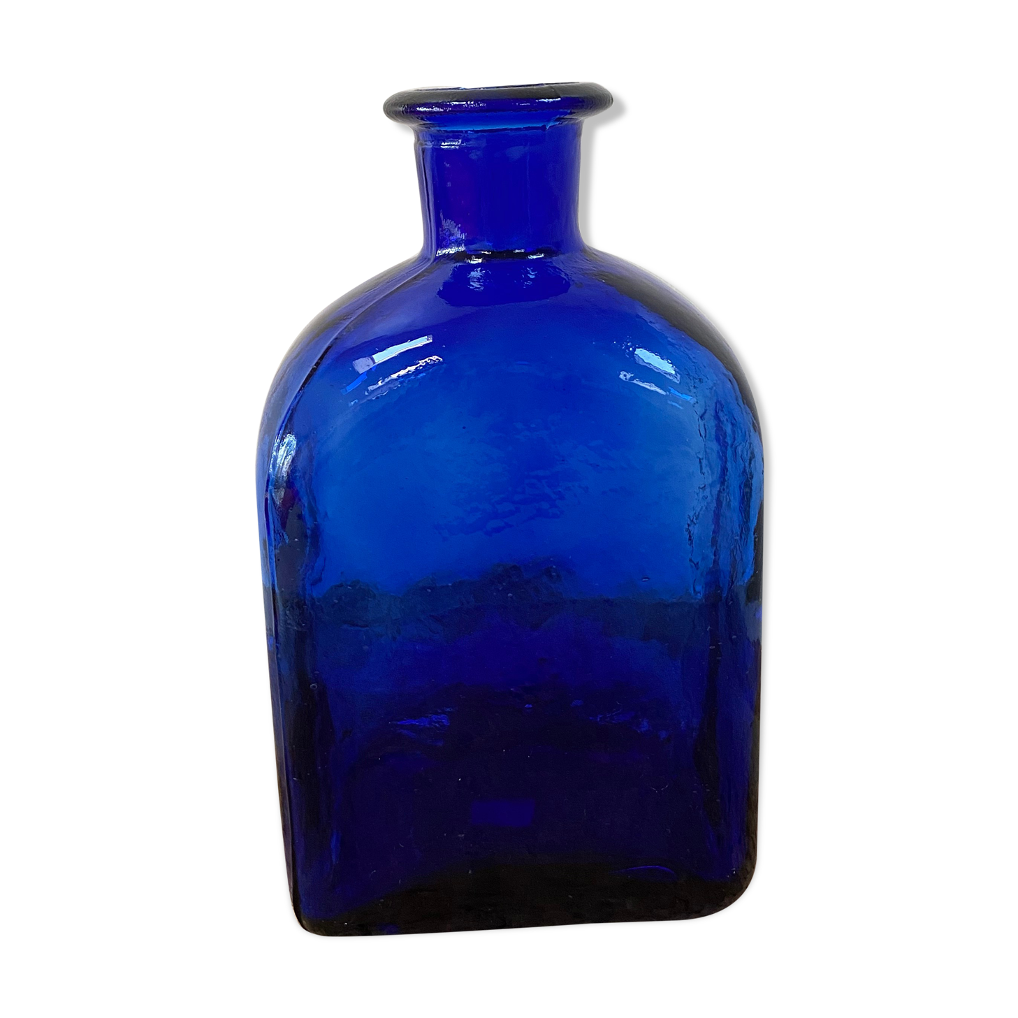 Cobalt blue glass vase bottle