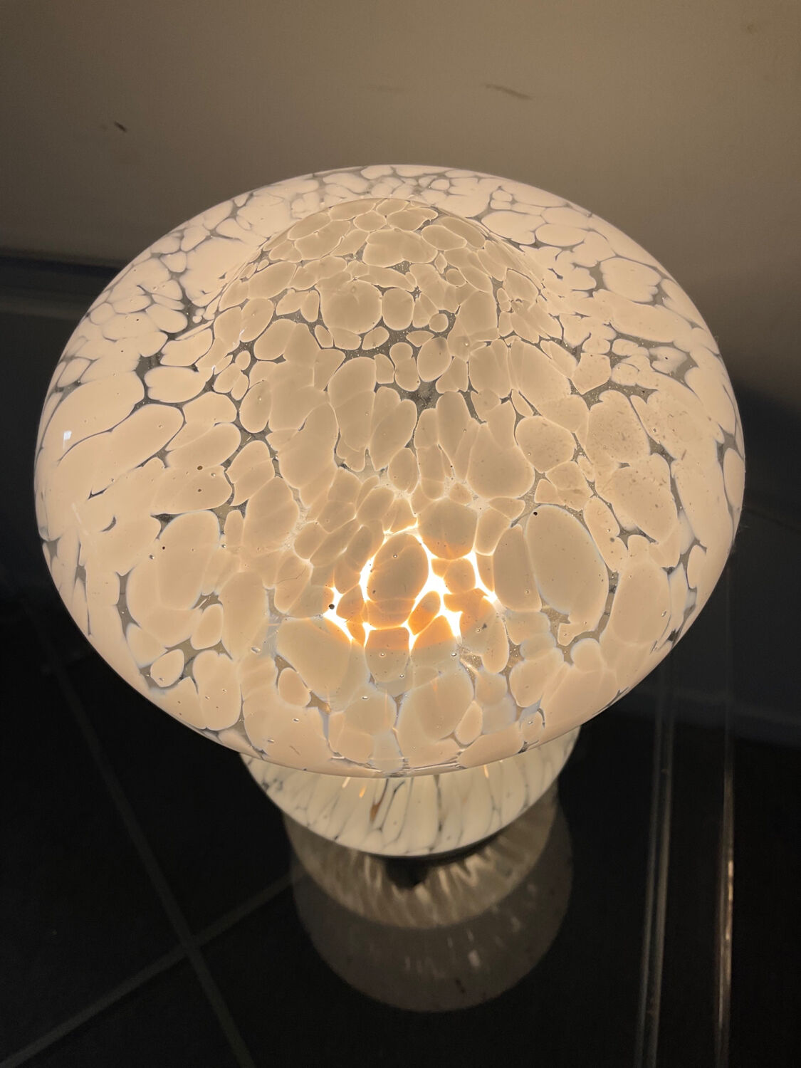 Peill & Putzler mushroom lamp in Murano glass from the 70s