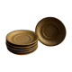 Set of 6 vintage brown saucers