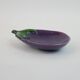 Vide poche aubergine en céramique signée Aegitna Vallauris