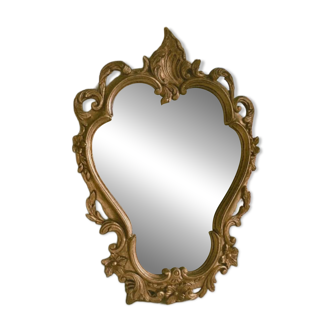 Miroir Cœur Doré Style Baroque / Rocaille - Déco Vintage Élégante