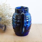 Art deco enameled earthenware pitcher