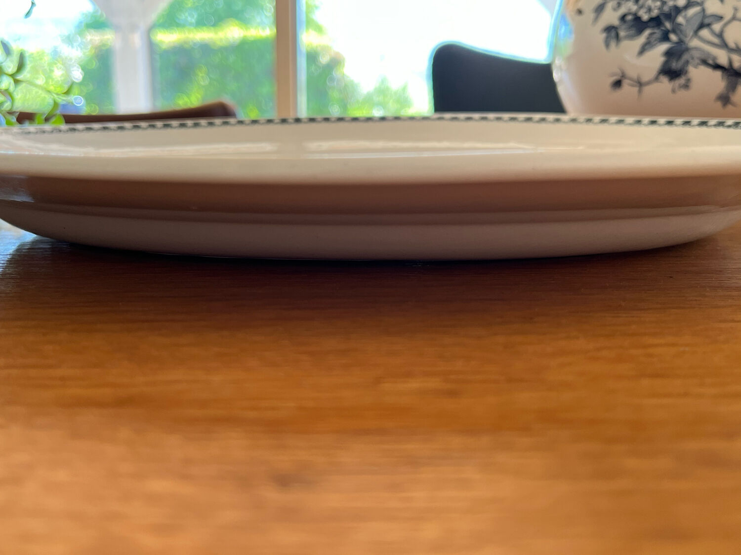 Oval earthenware dish from St Amand