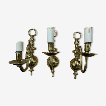 Brass wall lights